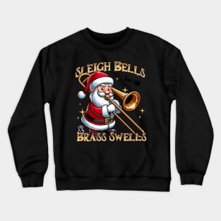 Santa Playing the Bass Trombone Crewneck Sweatshirt